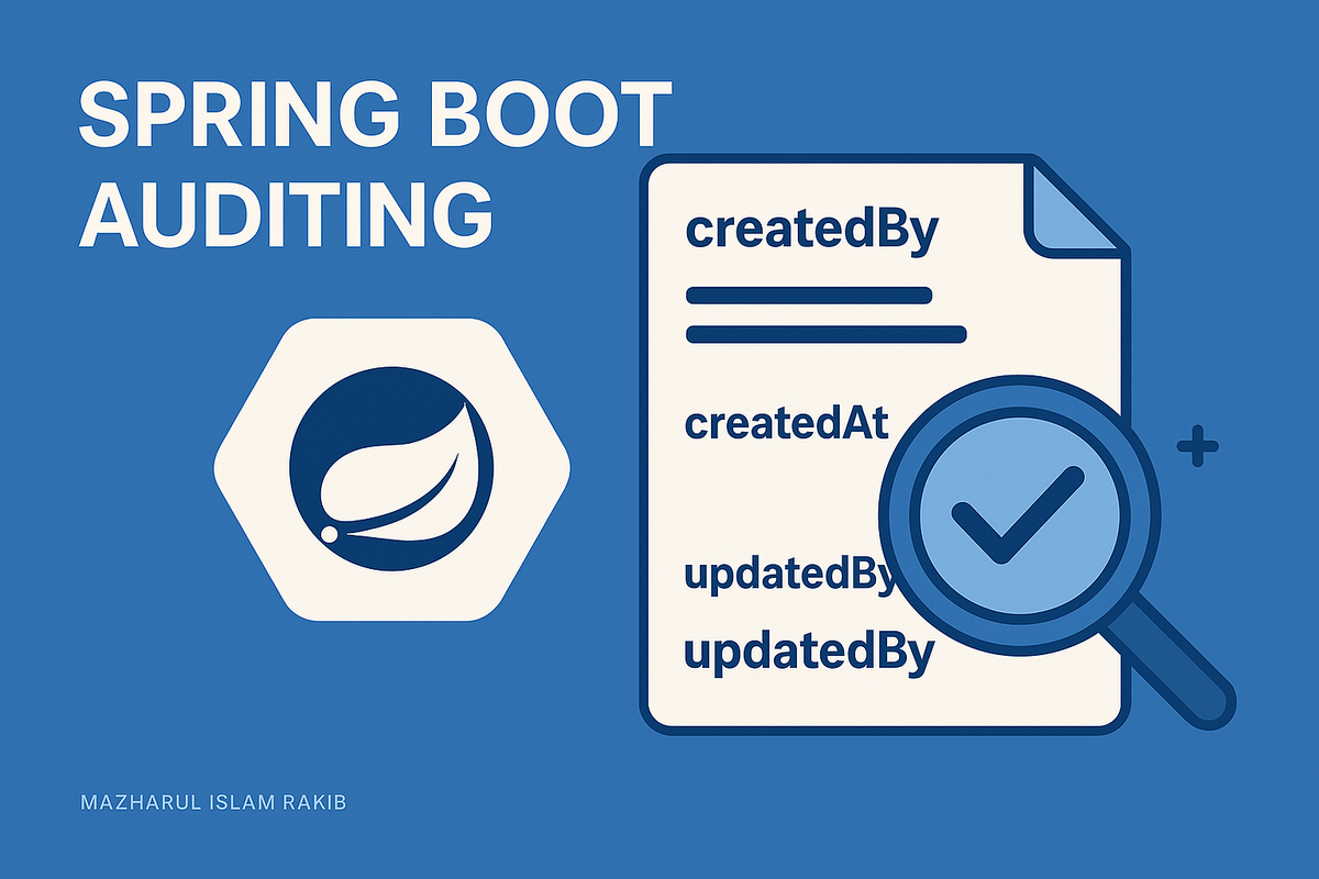 Spring Boot Auditing: Automatically Track CreatedBy, CreatedAt, UpdatedBy and UpdatedAt