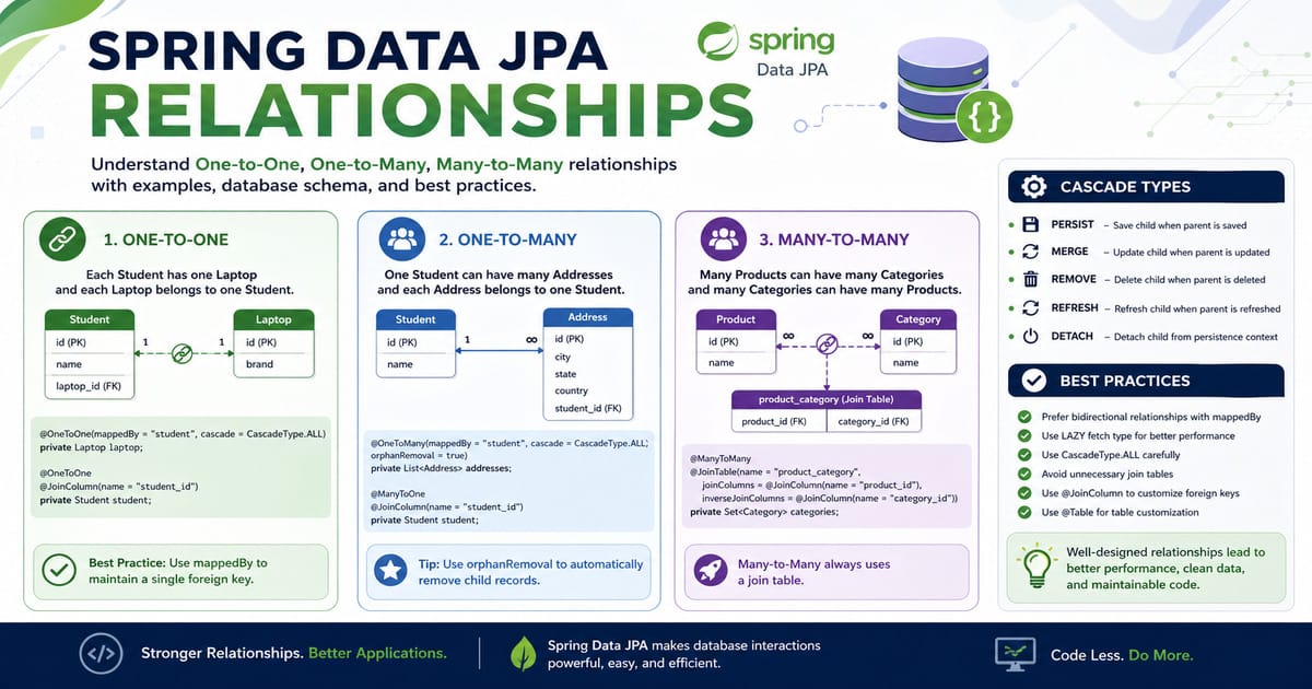 Spring Data JPA Relationships: The Complete Developer’s Guide